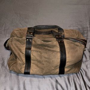 Black Rivet Distressed Canvas Duffel